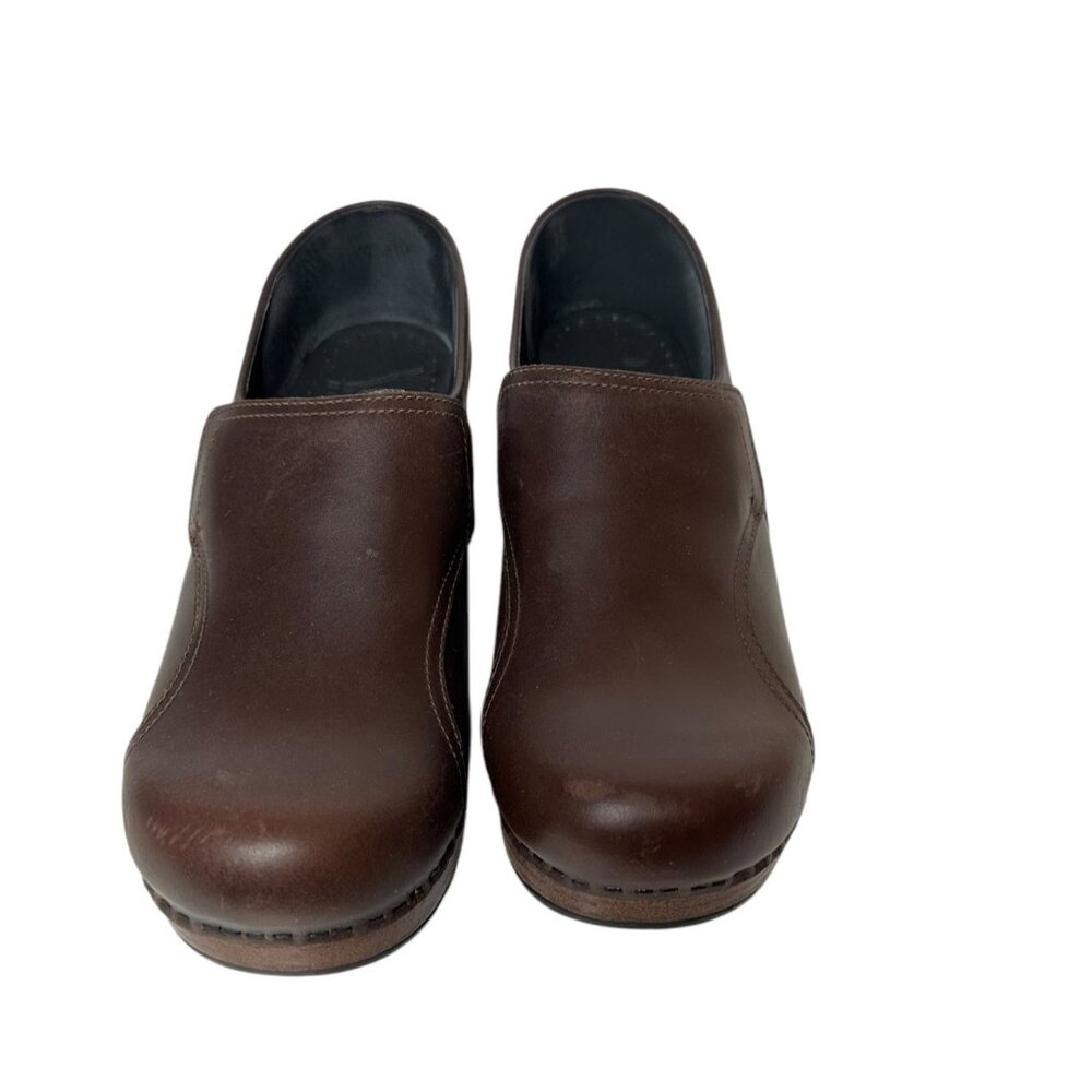 Dansko Womens Brown Leather Clogs Size 39